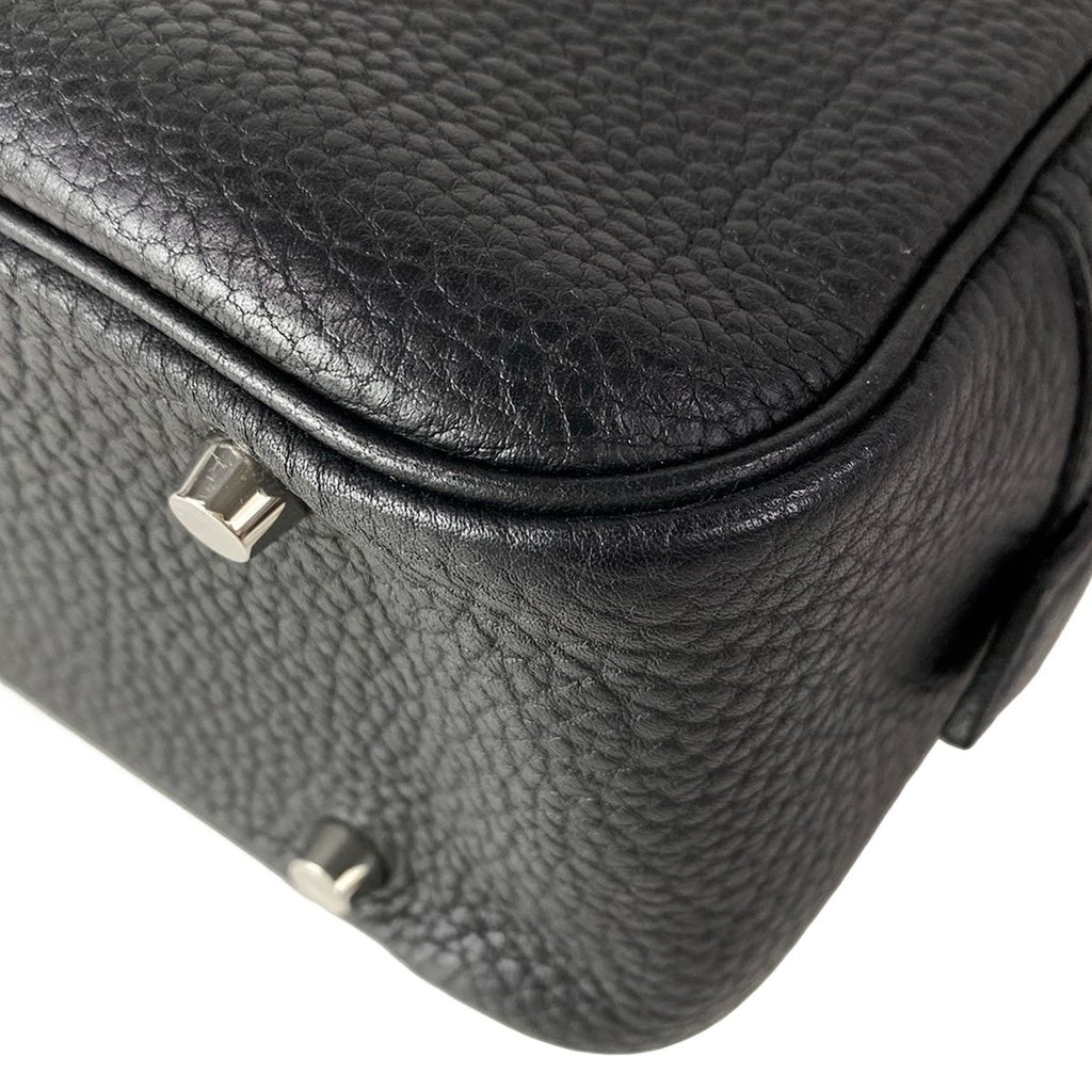 Hermes Handbag Plume 28 Black Silver — view 9