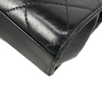 Chanel Shoulder Bag Top Handle Mini Flap Quilted Black Matt Togo 2-Way Lambskin — view 7