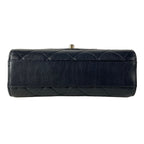 Chanel Shoulder Bag Top Handle Mini Flap Quilted Black Matt Togo 2-Way Lambskin — view 5