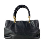 Chanel Tote Black Matt Togo CC Logo — view 3