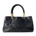 Chanel Tote Black Matt Togo CC Logo