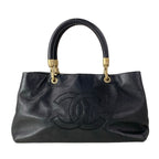 Chanel Tote Black Matt Togo CC Logo