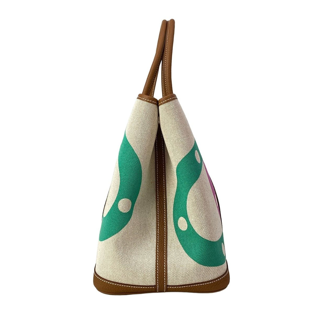 Hermes Tote Garden Party PM Beige Gold Multi Silver Au — view 4