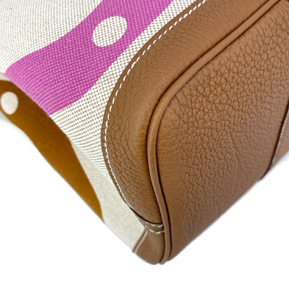Hermes Tote Garden Party PM Beige Gold Multi Silver Au — view 6