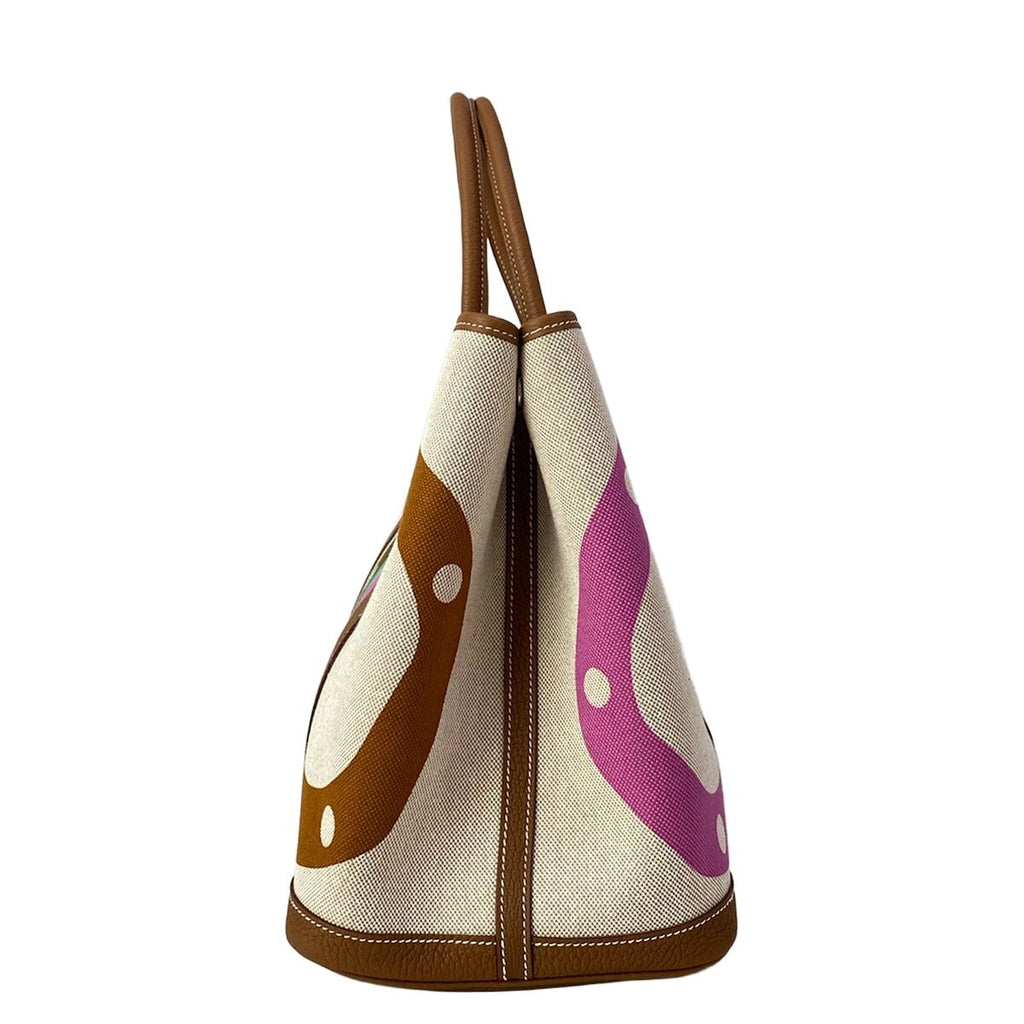 Hermes Tote Garden Party PM Beige Gold Multi Silver Au — view 2