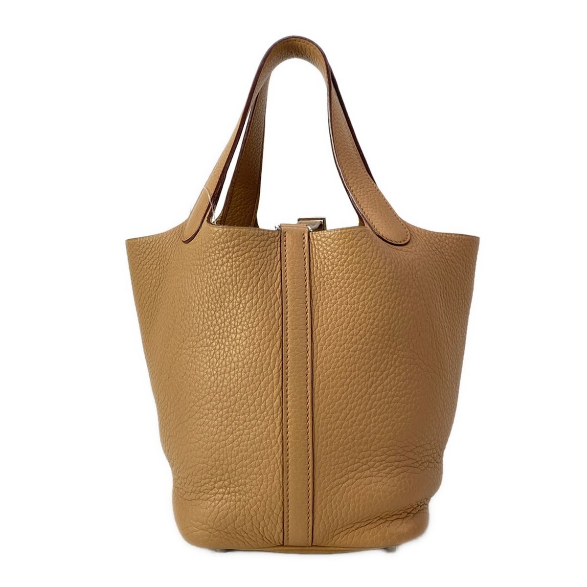 Hermes Handbag Picotin PM Tabac Camel Silver — view 4