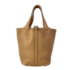 Hermes Handbag Picotin PM Tabac Camel Silver — view 2