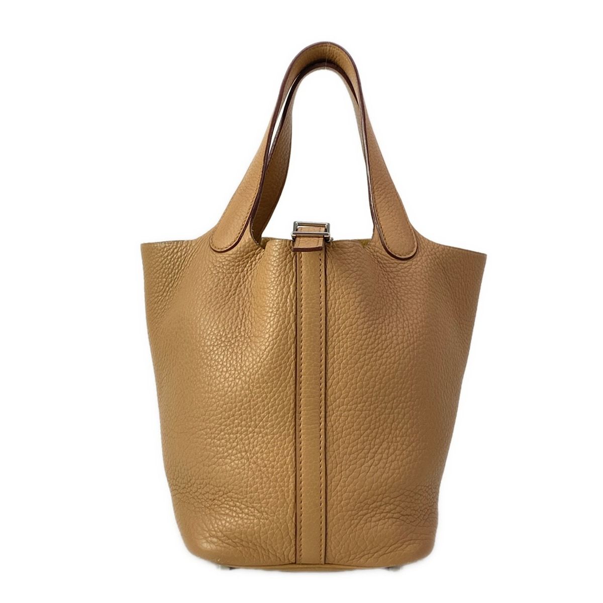 Hermes Handbag Picotin PM Tabac Camel Silver — view 2