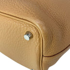 Hermes Handbag Picotin PM Tabac Camel Silver — view 7