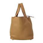 Hermes Handbag Picotin PM Tabac Camel Silver — view 3