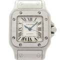 Cartier Watch Santos Galbe SM SS Guilloche Dial Silver