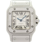 Cartier Watch Santos Galbe SM SS Guilloche Dial Silver