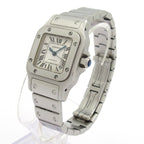 Cartier Watch Santos Galbe SM SS Guilloche Dial Silver — view 2