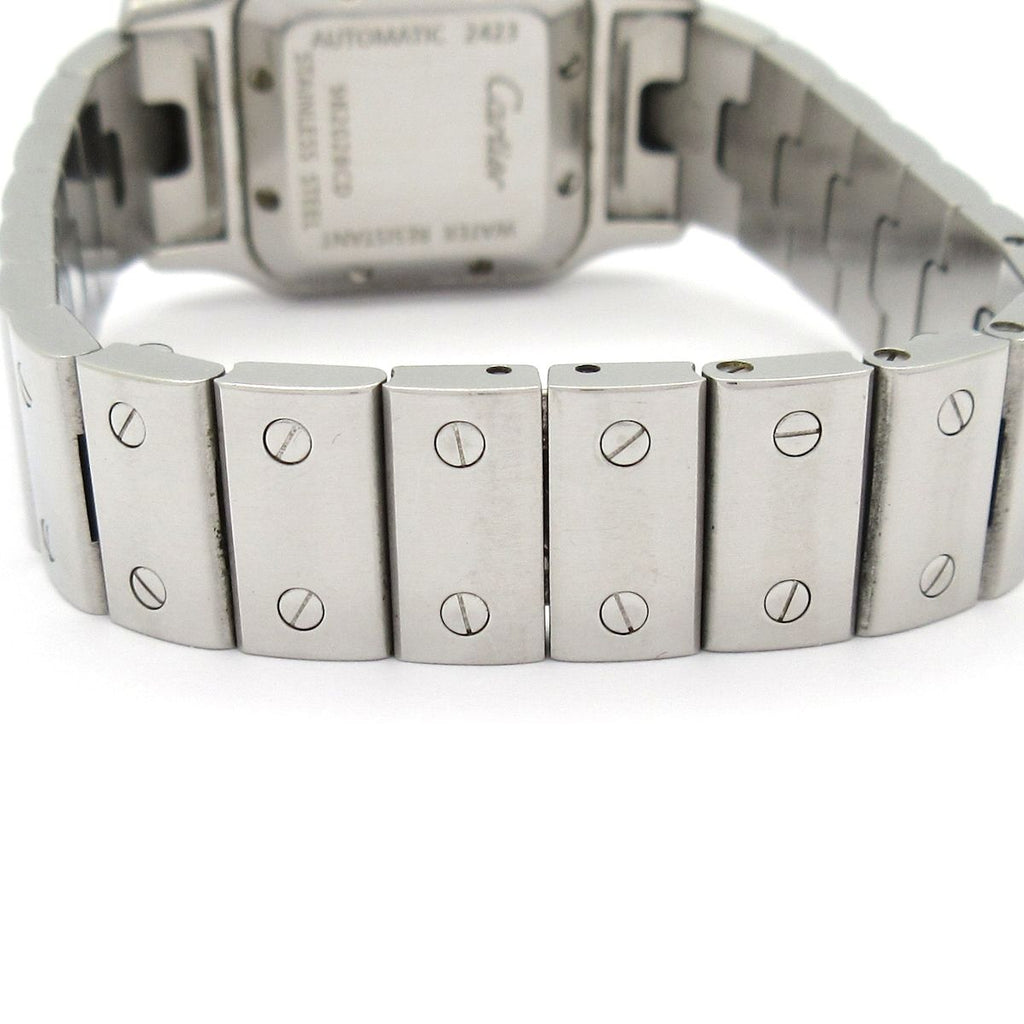 Cartier Watch Santos Galbe SM SS Guilloche Dial Silver — view 6