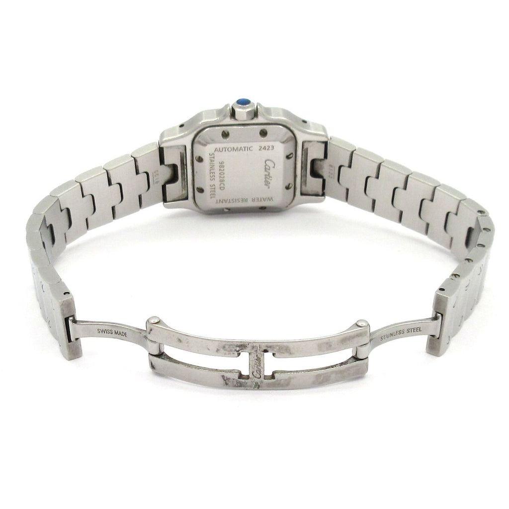 Cartier Watch Santos Galbe SM SS Guilloche Dial Silver — view 7