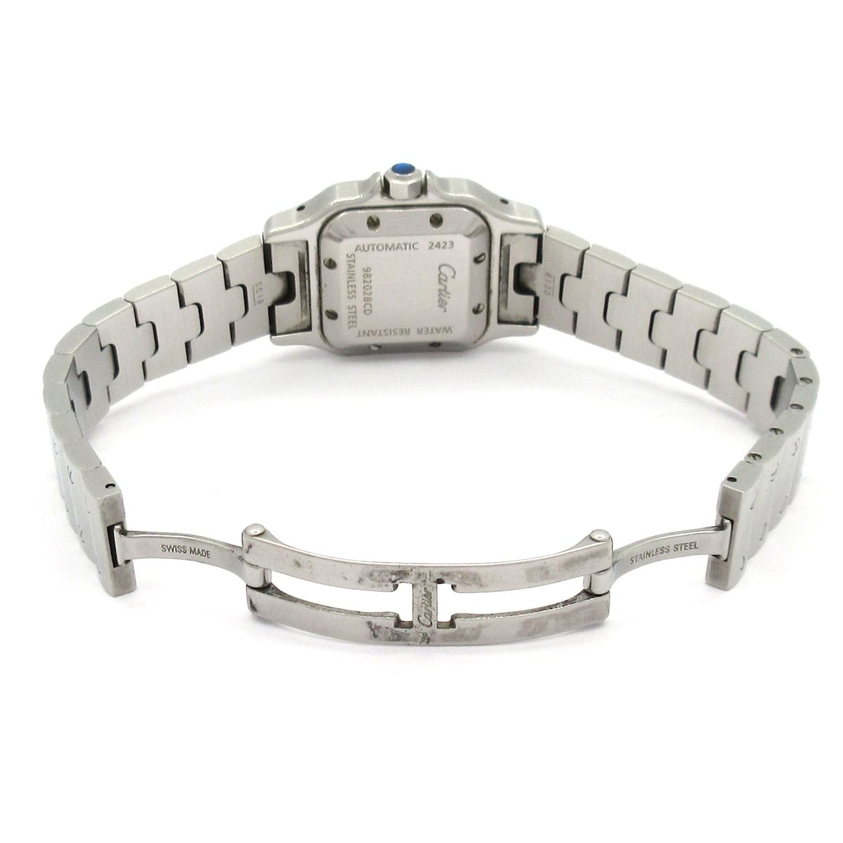 Cartier Watch Santos Galbe SM SS Guilloche Dial Silver — view 7