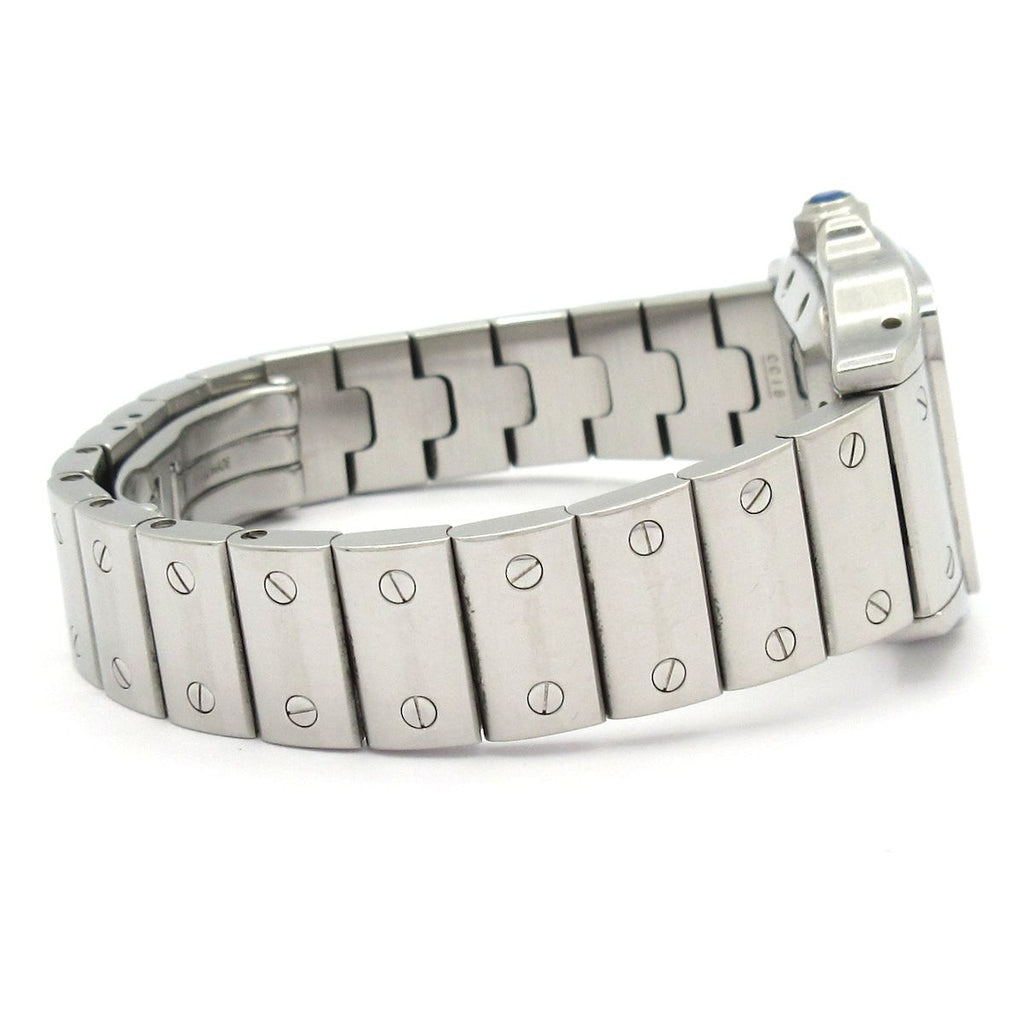 Cartier Watch Santos Galbe SM SS Guilloche Dial Silver — view 5