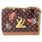 Louis Vuitton Shoulder Bag Sac Twist MM Monogram Canvas Brown