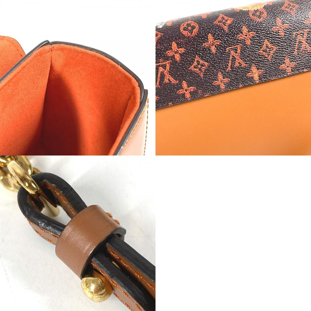 Louis Vuitton Shoulder Bag Sac Twist MM Monogram Canvas Brown — view 9