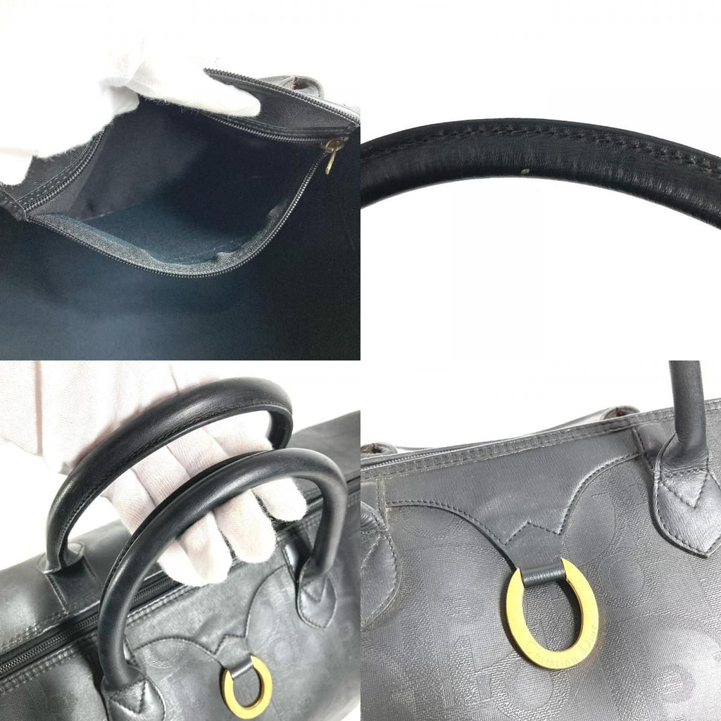 Dior Boston Bag Trotter Logo Leather Black — view 9
