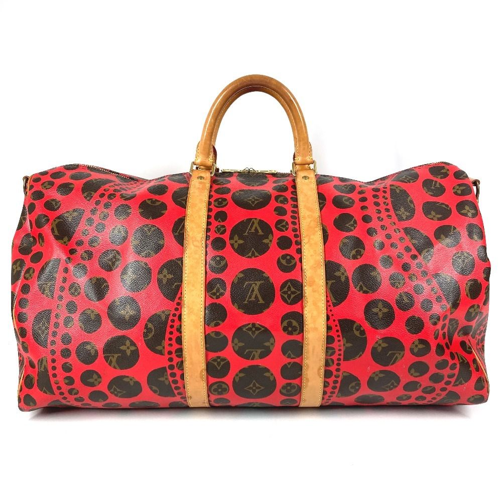 Louis Vuitton Boston Bag Keepall Bandouliere 55 Monogram Canvas Yayoi Kusama — view 2
