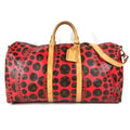 Louis Vuitton Boston Bag Keepall Bandouliere 55 Monogram Canvas Yayoi Kusama