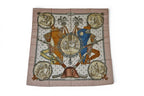 Hermes Carre 90 Scarf Vintage Napoleon Bee Pink Beige White