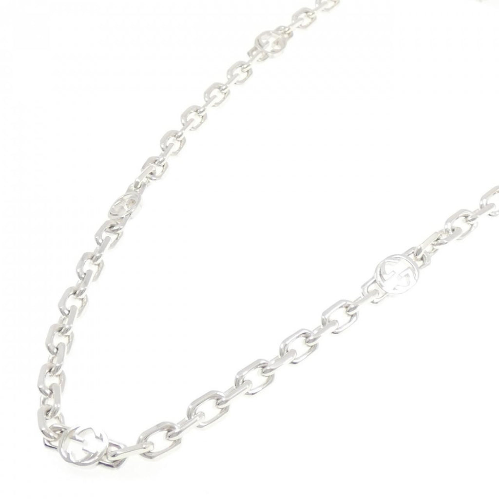 Gucci Interlocking Necklace Silver — view 2
