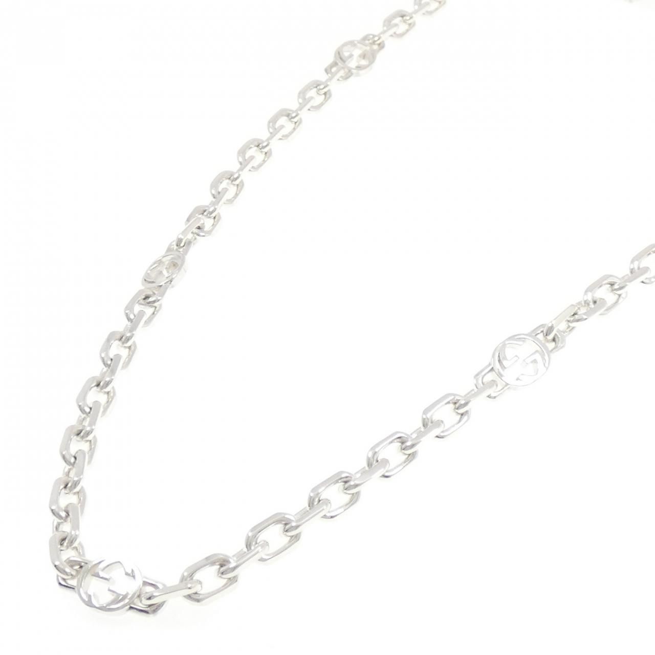 Gucci Interlocking Necklace Silver — view 2