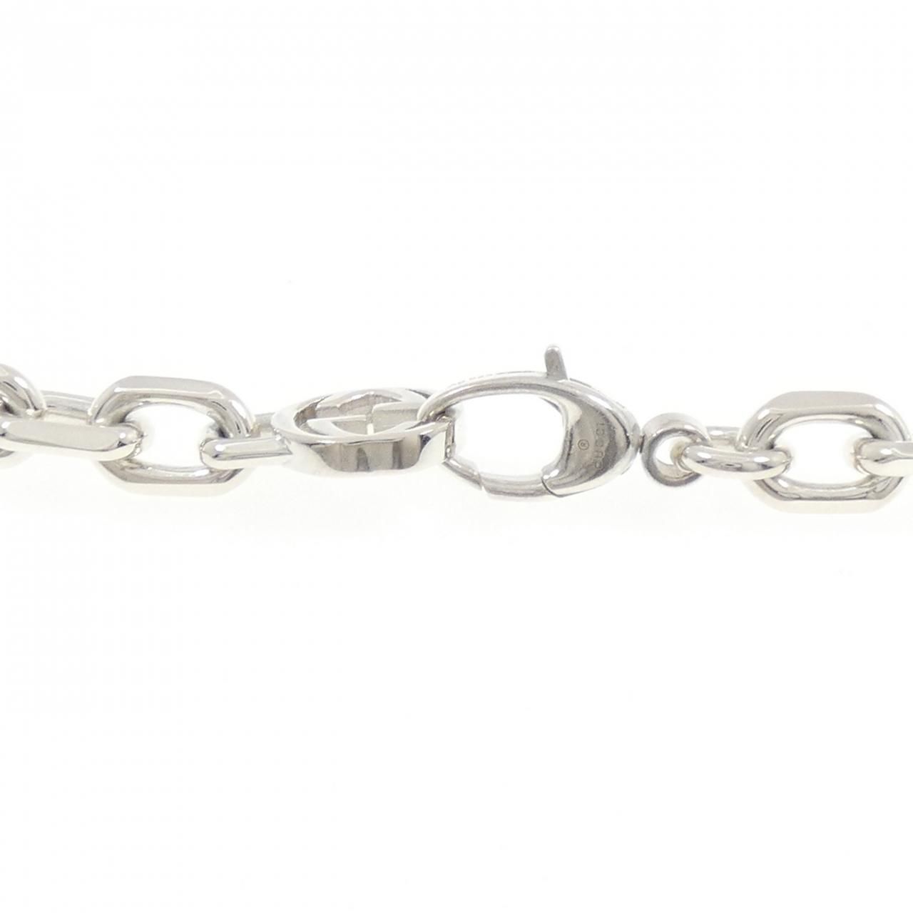 Gucci Interlocking Necklace Silver — view 4