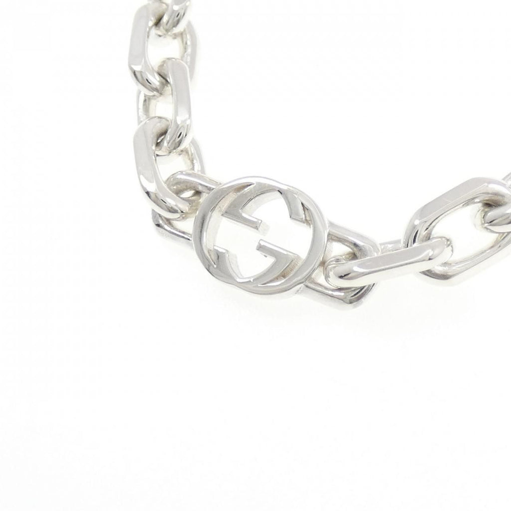 Gucci Interlocking Necklace Silver — view 3