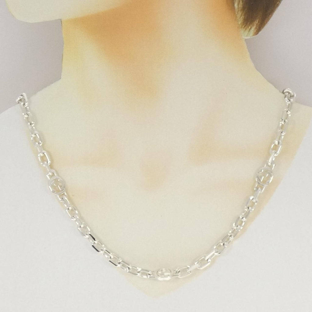 Gucci Interlocking Necklace Silver — view 5