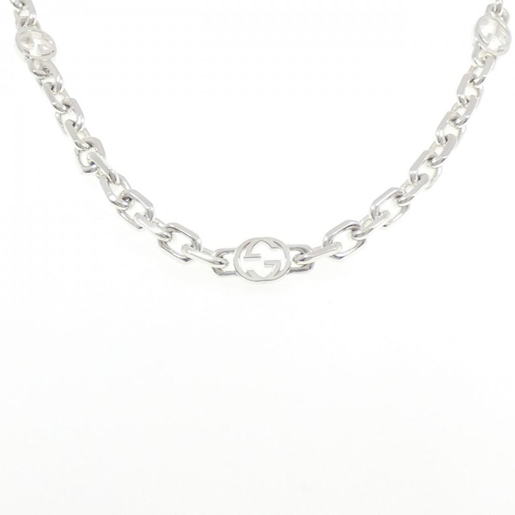 Gucci Interlocking Necklace Silver