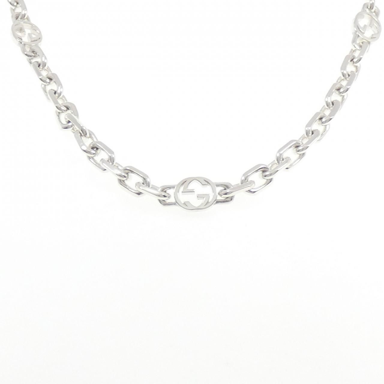 Gucci Interlocking Necklace Silver