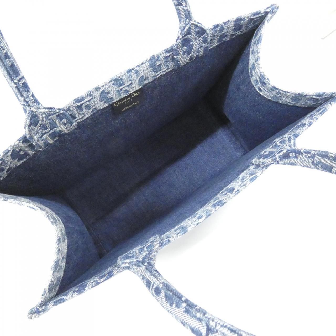 Dior Denim Oblique Book Tote — view 8