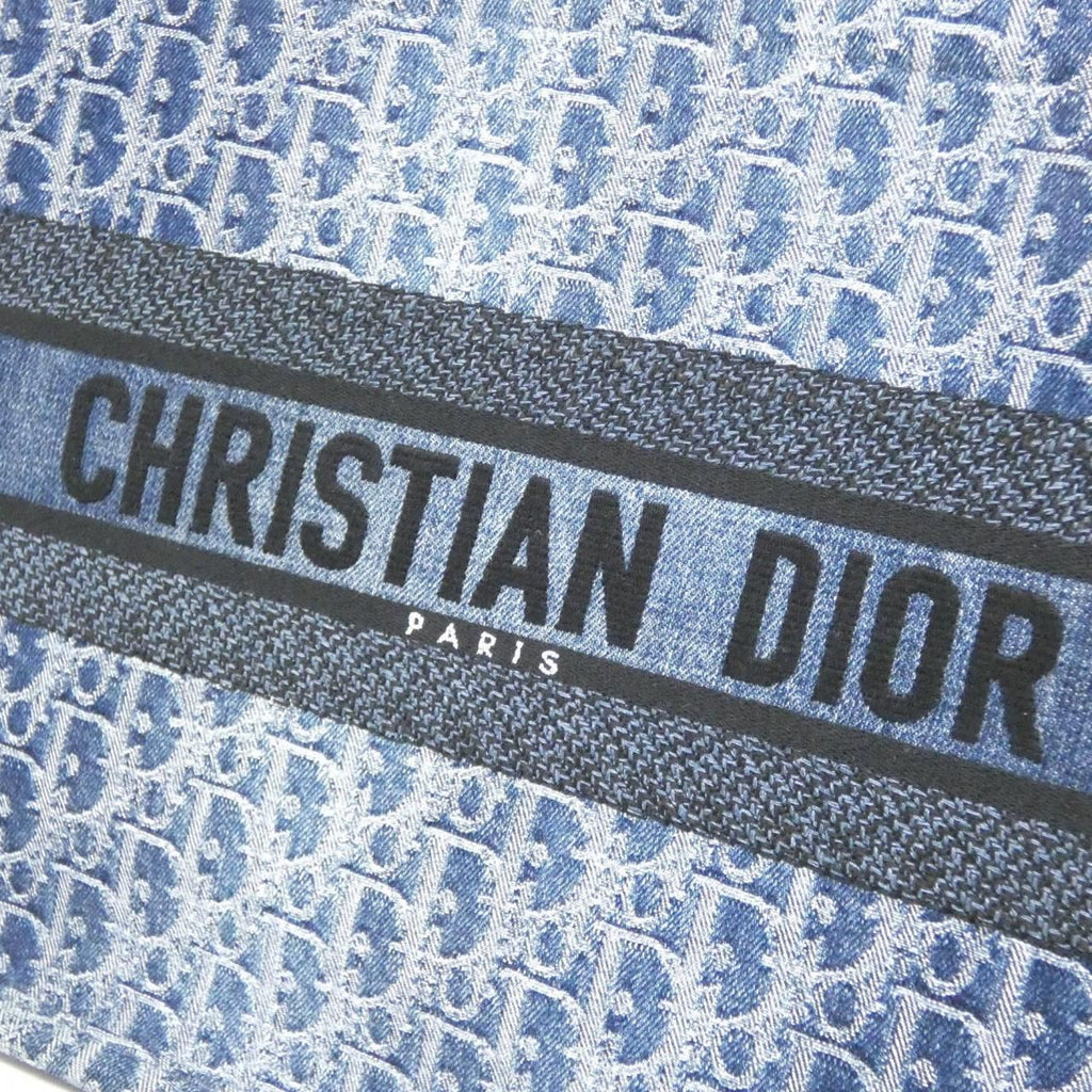 Dior Denim Oblique Book Tote — view 4
