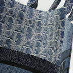 Dior Denim Oblique Book Tote — view 6