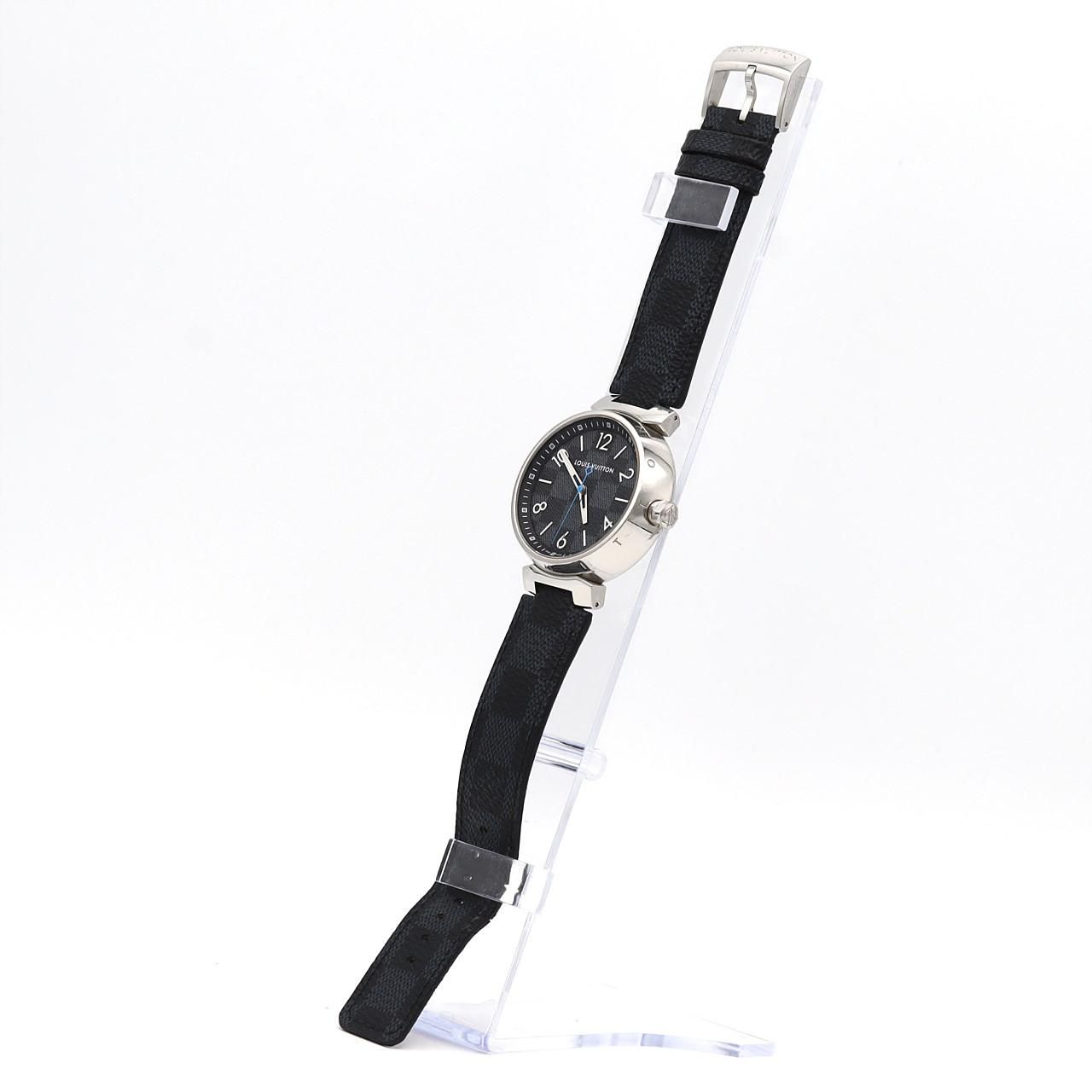 Louis Vuitton Tambour Damier Graphite SS Quartz Watch — view 2