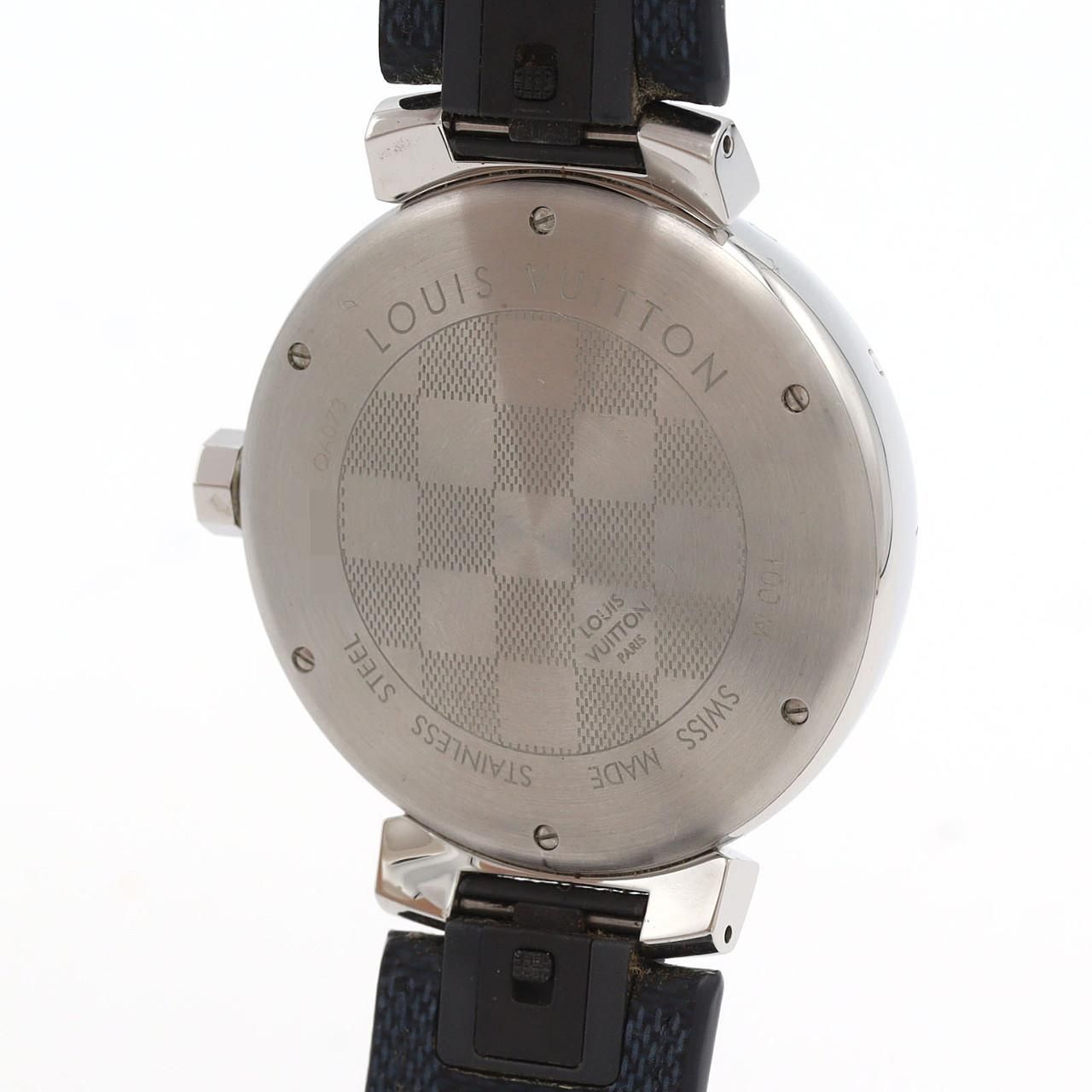 Louis Vuitton Tambour Damier Graphite SS Quartz Watch — view 6