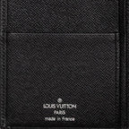 Louis Vuitton Taiga Portoballe Carte Cles Bifold Wallet Black Leather — view 4