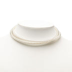 Chanel Tube Necklace 00 White Plated Faux Pearl