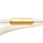 Chanel Tube Necklace 00 White Plated Faux Pearl — view 4