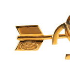 Chanel CC Logo Arrow Motif Vintage Brooch 93 Gold Plated — view 3