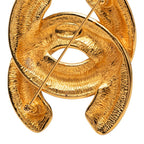 Chanel CC Logo Quilted Vintage Brooch Gold Plated — view 4