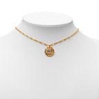 Chanel CC Logo Necklace Gold Plated Rhinestone — view 6