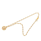 Chanel CC Logo Necklace Gold Plated Rhinestone — view 3