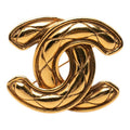 Chanel CC Logo Brooch Gold Plated