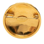 Chanel CC Logo Vintage Round Brooch Gold Plated — view 2