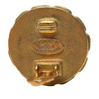 Chanel CC Logo Vintage Round Earrings 94 Gold Plated — view 3