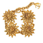 Chanel Vintage Lion Motif Chain Bracelet Gold Plated